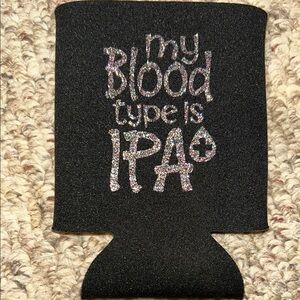 Black Glitter Can Cooler- circuit vinyl made